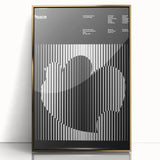 Vintage Minimalist Poster Wall Art - Black and White "Peace" Design