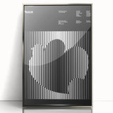Vintage Minimalist Poster Wall Art - Black and White "Peace" Design