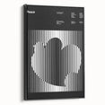 Vintage Minimalist Poster Wall Art - Black and White "Peace" Design