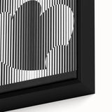 Vintage Minimalist Poster Wall Art - Black and White "Peace" Design