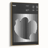Vintage Minimalist Poster Wall Art - Black and White "Peace" Design