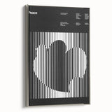 Vintage Minimalist Poster Wall Art - Black and White "Peace" Design