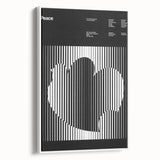 Vintage Minimalist Poster Wall Art - Black and White "Peace" Design