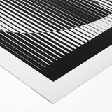 Vintage Minimalist Poster Wall Art - Black and White "Peace" Design