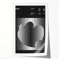 Vintage Minimalist Poster Wall Art - Black and White "Peace" Design