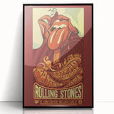 Retro Wall Art - Rolling Stones Concert Poster Santiago 2016