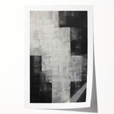 Abstract minimalist wall art print showcasing soft pastel colors and geometric shapes, rolled and ready for framing, perfect for modern decor.