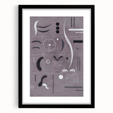 Minimalist Abstract Wall Art - Geometric Shapes in Gray and Black Tones