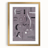 Minimalist Abstract Wall Art - Geometric Shapes in Gray and Black Tones