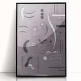 Minimalist Abstract Wall Art - Geometric Shapes in Gray and Black Tones