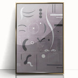 Minimalist Abstract Wall Art - Geometric Shapes in Gray and Black Tones