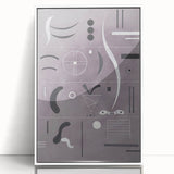 Minimalist Abstract Wall Art - Geometric Shapes in Gray and Black Tones