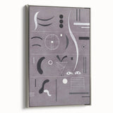 Minimalist Abstract Wall Art - Geometric Shapes in Gray and Black Tones