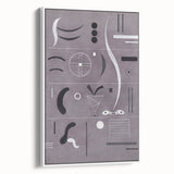 Minimalist Abstract Wall Art - Geometric Shapes in Gray and Black Tones