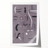 Minimalist Abstract Wall Art - Geometric Shapes in Gray and Black Tones