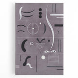 Minimalist Abstract Wall Art - Geometric Shapes in Gray and Black Tones