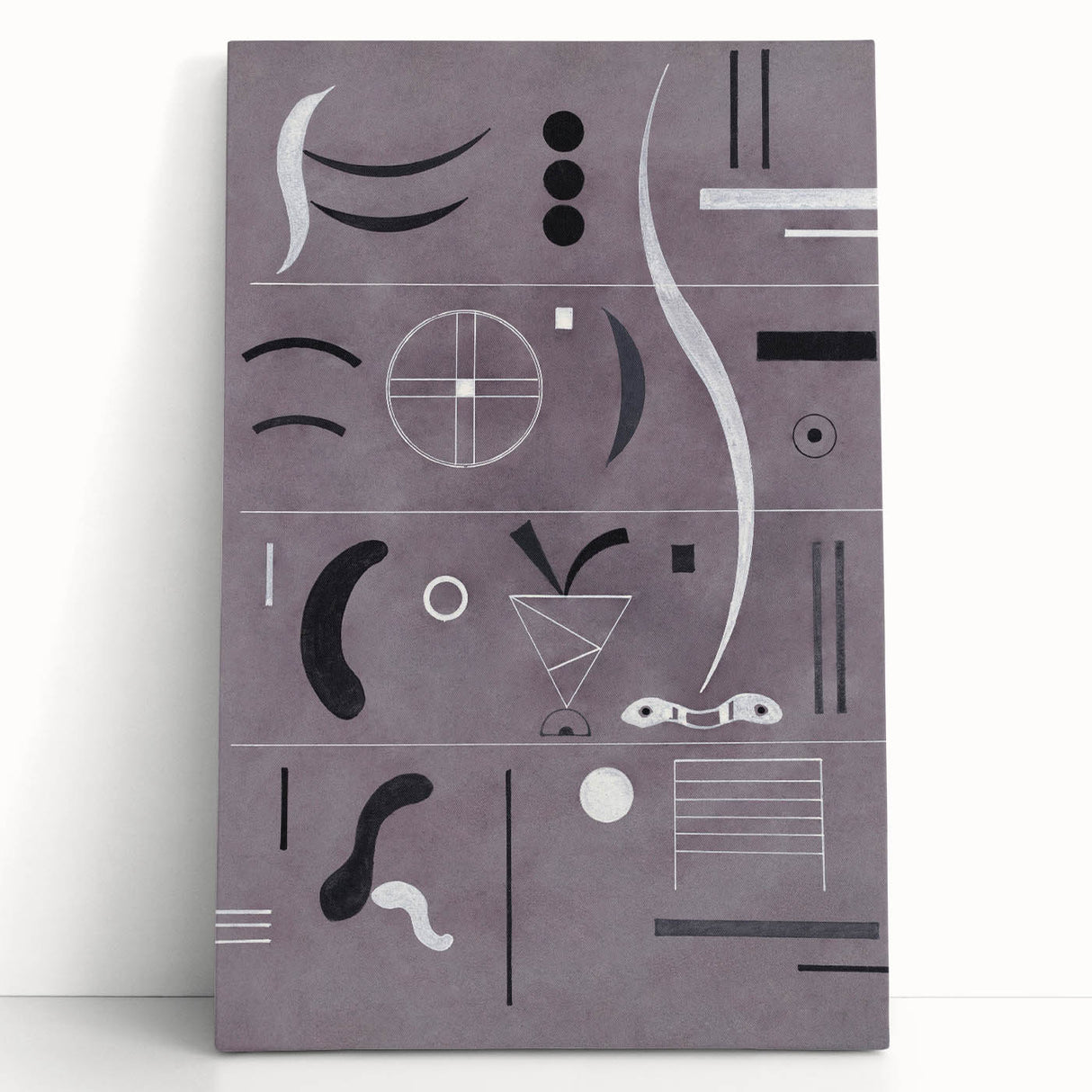 Minimalist Abstract Wall Art - Geometric Shapes in Gray and Black Tones