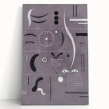 Minimalist Abstract Wall Art - Geometric Shapes in Gray and Black Tones