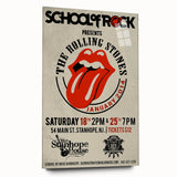 Retro Rolling Stones Concert Poster - School of Rock 2014 Event