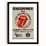 Retro Rolling Stones Concert Poster - School of Rock 2014 Event
