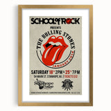 Retro Rolling Stones Concert Poster - School of Rock 2014 Event