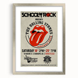 Retro Rolling Stones Concert Poster - School of Rock 2014 Event
