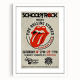 Retro Rolling Stones Concert Poster - School of Rock 2014 Event