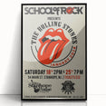 Retro Rolling Stones Concert Poster - School of Rock 2014 Event
