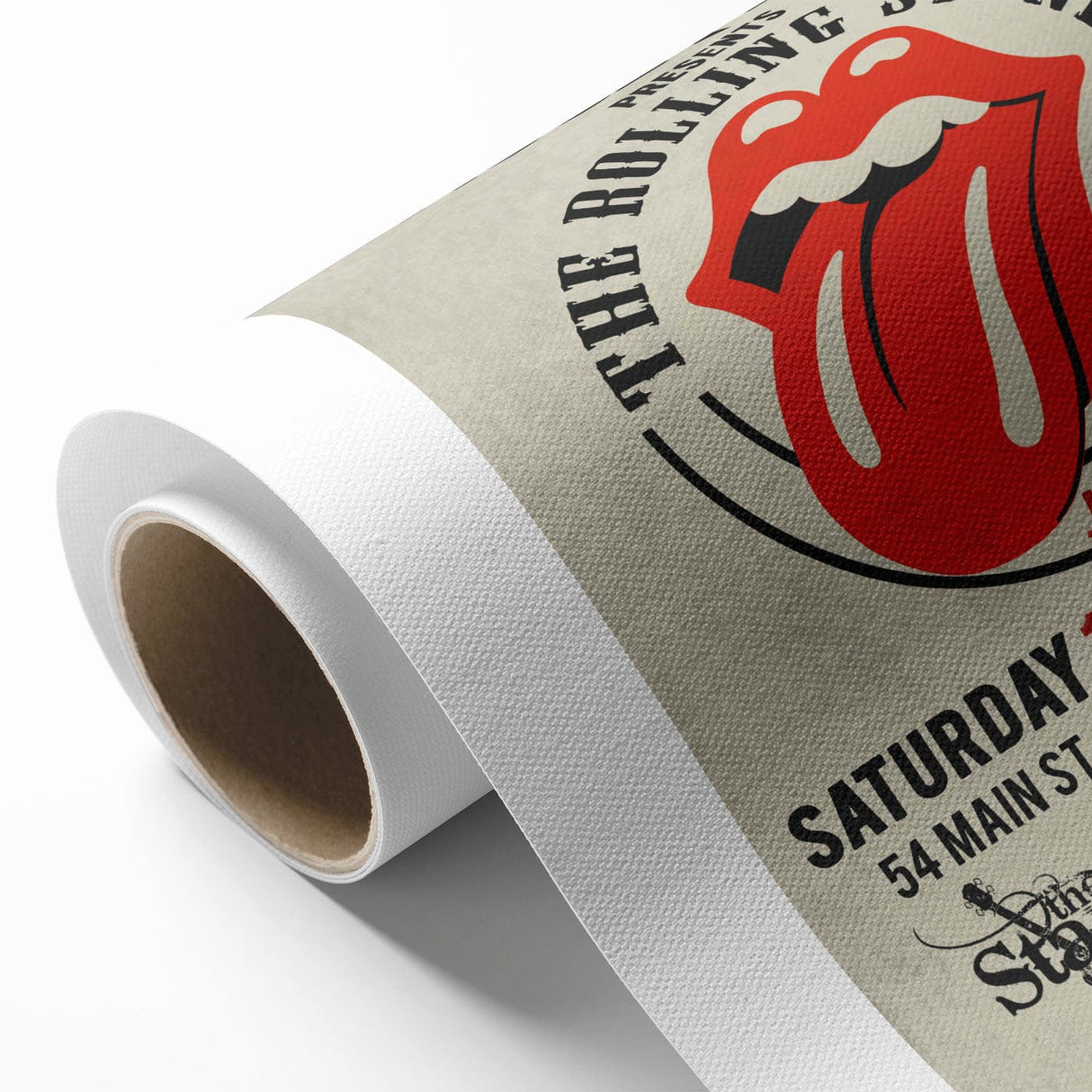Retro Rolling Stones Concert Poster - School of Rock 2014 Event