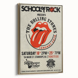 Retro Rolling Stones Concert Poster - School of Rock 2014 Event