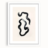 Abstract minimalist wall art framed in white, showcasing a geometric design with soft color gradients, perfect for modern home decor. Ideal for enhancing interior aesthetics.