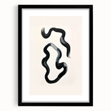 Abstract minimalist wall art framed with a mat, showcasing soft earth tones and geometric shapes, ideal for modern home decor and artistic enhancement.