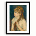 Impressionism Wall Art: Young Woman Braiding Hair by Renoir Prints