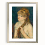 Impressionism Wall Art: Young Woman Braiding Hair by Renoir Prints