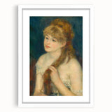 Impressionism Wall Art: Young Woman Braiding Hair by Renoir Prints