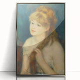 Impressionism Wall Art: Young Woman Braiding Hair by Renoir Prints