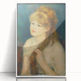 Impressionism Wall Art: Young Woman Braiding Hair by Renoir Prints