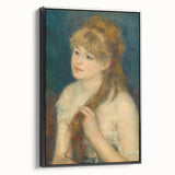 Impressionism Wall Art: Young Woman Braiding Hair by Renoir Prints
