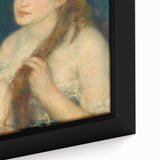 Impressionism Wall Art: Young Woman Braiding Hair by Renoir Prints
