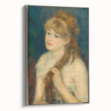 Impressionism Wall Art: Young Woman Braiding Hair by Renoir Prints
