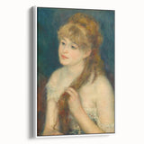 Impressionism Wall Art: Young Woman Braiding Hair by Renoir Prints