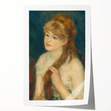 Impressionism Wall Art: Young Woman Braiding Hair by Renoir Prints