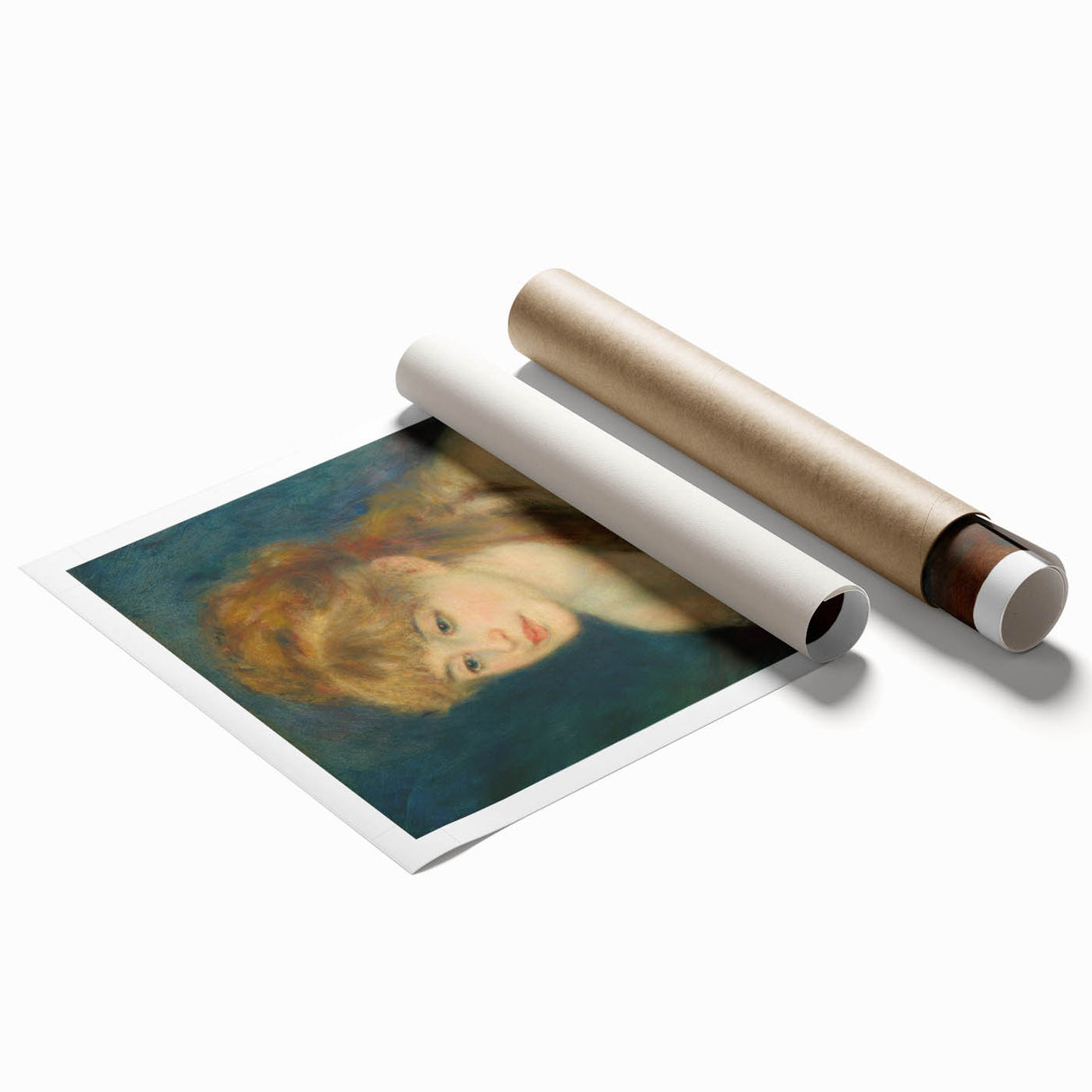 Impressionism Wall Art: Young Woman Braiding Hair by Renoir Prints