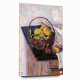 Vintage Still Life Wall Art - Basket of Fruit in Warm, Earthy Tones