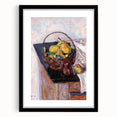 Vintage Still Life Wall Art - Basket of Fruit in Warm, Earthy Tones