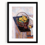 Vintage Still Life Wall Art - Basket of Fruit in Warm, Earthy Tones