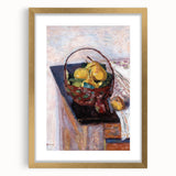 Vintage Still Life Wall Art - Basket of Fruit in Warm, Earthy Tones