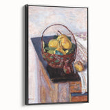 Vintage Still Life Wall Art - Basket of Fruit in Warm, Earthy Tones