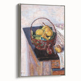 Vintage Still Life Wall Art - Basket of Fruit in Warm, Earthy Tones
