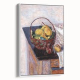 Vintage Still Life Wall Art - Basket of Fruit in Warm, Earthy Tones